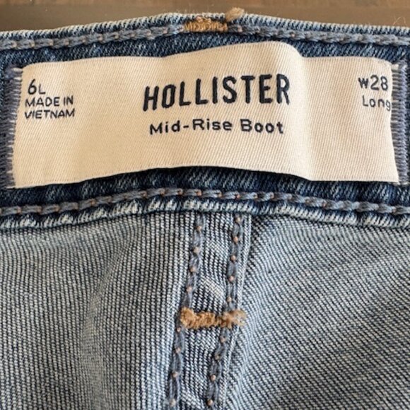 Hollister Mid-Rise Boot Jeans Size 6L / 28L - Picture 7 of 8